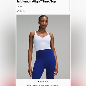 DISCONTINUED NEW WITH TAGS Lululemon chambray align tank